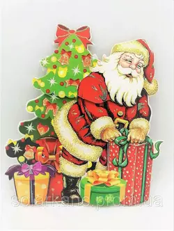 Новорічні наклейки "Santa Claus" наклейка мікс (930-2, ST16, 28х24см, 1/960/12)