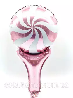 Куля фольгована "Lollipop" пудра (1/3000/50, 28 см.)