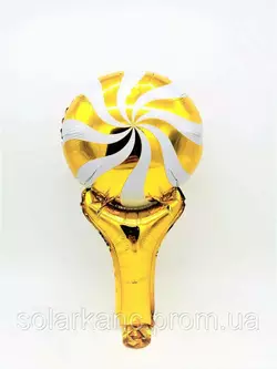 Куля фольгована "Lollipop" золотой (1/3000/50, 28 см.)