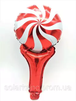 Куля фольгована "Lollipop" червона (1/3000/50, 28 см.)