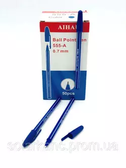 Ручка кулькова "Aihau 555" синій колір 1/2800/1400/50
