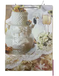 Пакет весільний подарунковий "Wedding" (608-18, 1/600/12, 31,9*39,5 см