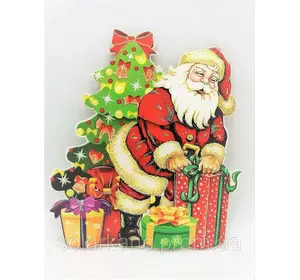 Новорічні наклейки "Santa Claus" наклейка мікс (930-2, ST16, 28х24см, 1/960/12)