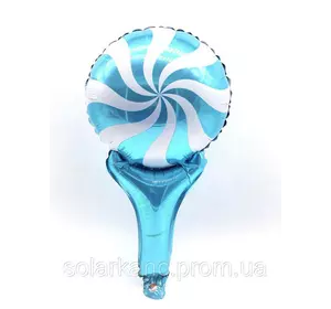 Куля фольгована "Lollipop" блакитна (1/3000/50, 28 см.)