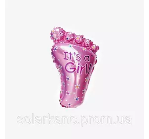 Куля фольгована "It's a girl Foot" маточина рожева велика рожева (9036-13-1, 1/3000/50, 77*45)